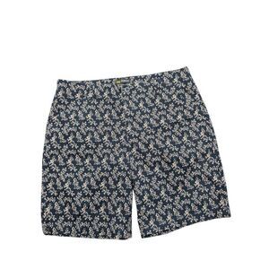 Lee Chino Shorts Med Regular Fit Blue Mid-Rise Ditzy Floral Women's Size 16